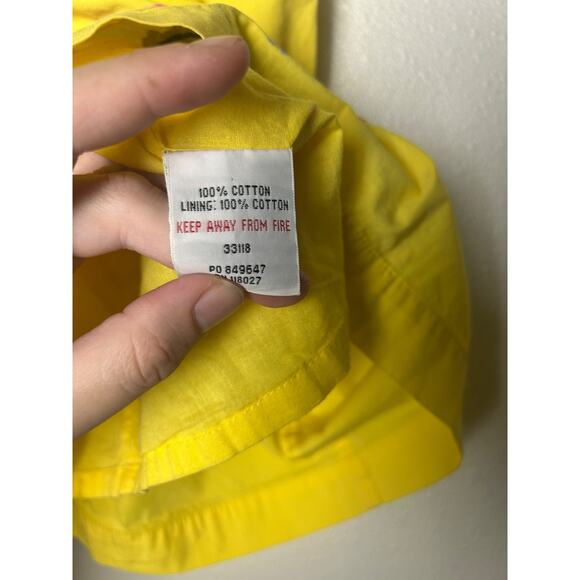 MINI BODEN YELLOW SLEEVELESS A-LINE DRESS, BUTTERFLY EMBROIDERY, SIZE 2/3 - Picture 5 of 7